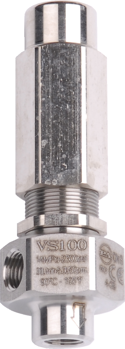 VS100 AISI 316 Stainless Steel Relief Safety Valve With Viton O Rings