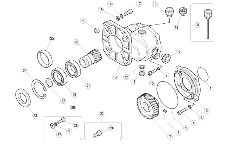 Gearbox Exploded View